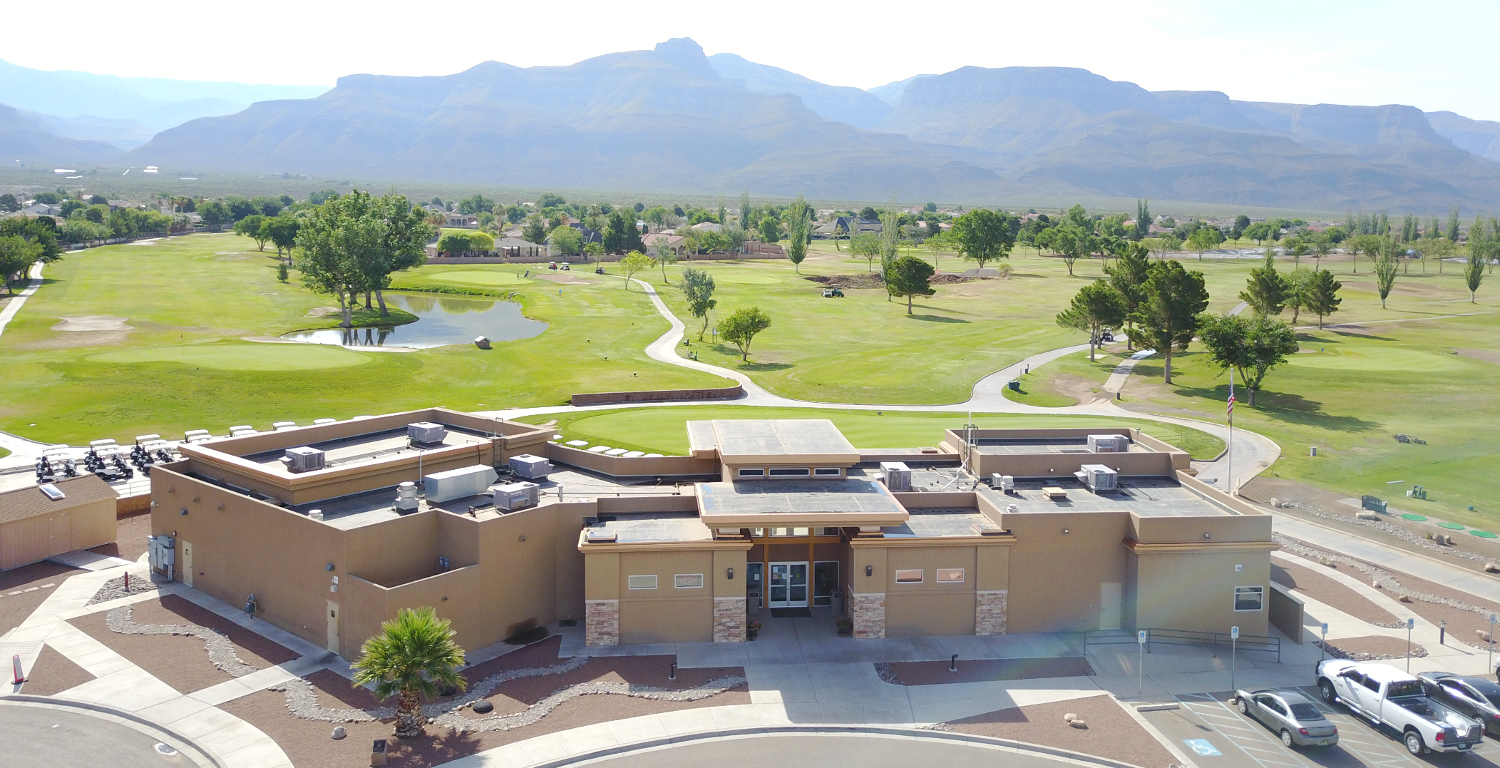 Aerial view of the Desert Lakes Golf Course