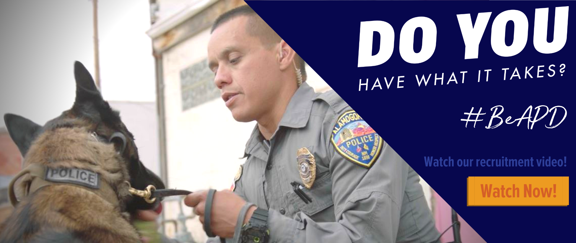 Watch our recruitment video K9